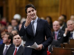 Canada's Prime Minister Justin Trudeau delivers a congratulatory speech to the new Speaker of the House of Commons on Parliament Hill in Ottawa, Canada December 3, 2015. REUTERS/Chris Wattie