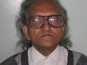 An undated booking photo of Aravindan Balakrishnan is seen after it was handed out by the Metropolitan Police in London, on Dec. 4, 2015. The Maoist cult leader was found guilty on Friday of raping and beating his brainwashed female followers, while keeping his own daughter a fearful prisoner for more than 30 years in homes across south London. (REUTERS/Metropolitan Police/Handout via Reuters)