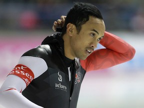 Canada's Gilmore Junio won gold Friday in the men's 500-metre sprint at a speedskating World Cup event in Germany. (Al Charest/Postmedia Network/Files)