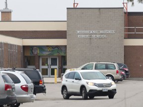 A letter was sent home to parents of pupils at Woodland Heights elementary school, informing them a girl was approached by a man in a blue truck Friday morning near the Springbank Drive school. (CRAIG GLOVER, The London Free Press)