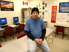 Inmate Barry Fryt at the prison school in Collins Bay Institution in Kingston. (Ian MacAlpine/The Whig-Standard)