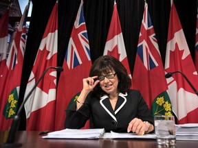 Bonnie Lysyk, Ontario's auditor general, speaks about her 2015 annual report during a press conference at Queen's Park in Toronto on Dec. 2, 2015. (THE CANADIAN PRESS/Darren Calabrese)