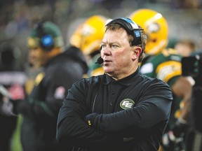 A week after guiding the Edmonton Eskimos to the Grey Cup title, head coach Chris Jones has up and left for the Saskatchewan Roughriders, where he will serve as both head coach and general manager. It will be his fifth CFL team in 14 seasons. (AL CHAREST, Postmedia Network)