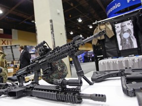 An AR-15 style rifle is displayed at the 7th annual Border Security Expo in Phoenix, Arizona.  (REUTERS/Joshua Lott/Files)