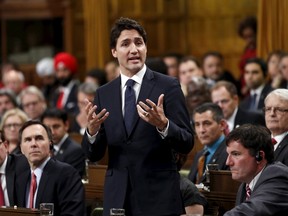 Canada's Prime Minister Justin Trudeau speaks during Question Period in the House of Commons on Parliament Hill in Ottawa, Canada December 7, 2015. (REUTERS/Chris Wattie)