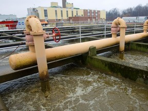 Sewge water is aerated at the Greenway Pollution Plant. Bypasses into the river have been a sore point for many Londoners. (File photo)