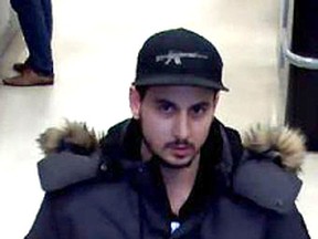 A surveillance photo of a suspect wanted in relation to a theft of a Bostitch coil roofing nailer from Home Hardware in Napanee on Friday was released by Napanee Ontario Provincial Police on Tuesday December 8 2015. was . Handout Photo /The Kingston Whig-Standard/Postmedia Network