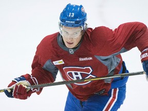 Montreal Canadiens’ Alexander Semin skates during training camp in Brossard, Que., Friday, Sept. 18, 2015. (THE CANADIAN PRESS/Graham Hughes)