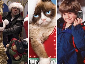 (L-R) Vince Vaughn in "Fred Clause," Grumpy Cat in "Grumpy Cat’s Worst Christmas Ever," and Alex D. Linz in "Home Alone 3."
