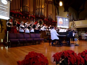 A photo taken during the 2015 Christmas concert held at St. Andrew's United Church.