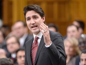 Prime Minister Justin Trudeau answers a question during question period in the House of Commons on Parliament Hill in Ottawa, on Wednesday, Dec. 9, 2015. THE CANADIAN PRESS/Adrian Wyld