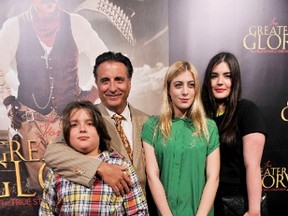 Andy Garcia and his children. His daughter, Alessandra (far right) is seen in the latest issue of SLiNK. (WENN.COM)
