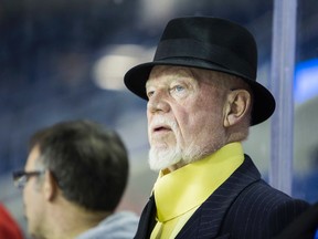 Don Cherry watches his recruits on the ice before the BMO CHL/NHL Top Prospects game on Thursday Jan 22 2015 at the Meridian Centre in St. Catharines. (Postmedia Network file photo)