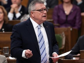 Public Safety Minister Ralph Goodale answers a question during Question Period in the House of Commons on Parliament Hill in Ottawa, on Thursday, December 10, 2015. THE CANADIAN PRESS/Fred Chartrand