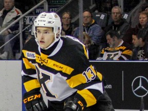 Rookie defenceman Konstantin Chernyuk, who's plus-5 in Kingston's last two games, will see more ice time due to the team's depleted defence corps. (Julia McKay/The Whig-Standard)