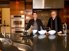 Designers Joseph Branco and Adam Mackowiak created a kitchen that features a long sink that flows. (MIKE HENSEN, The London Free Press)