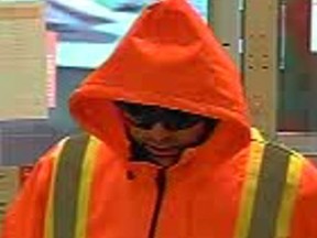 Ottawa police are seeking this man after a bank robbery on Nov. 24 along the 1100 block of Bank St. (Ottawa Sun submitted image via Ottawa Police)