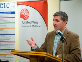 United Way chief executive Andrew Lockie talks about London United for Refugees, a new fund launched to help Syrian refugees settle in the city. Mike Hensen/The London Free Press/QMI Agency