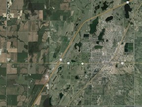 Lacombe, Alberta. Google Maps