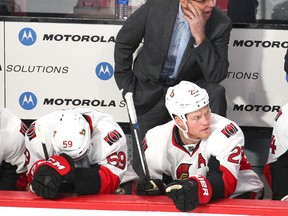 Ottawa Senators head coach Dave Cameron reacts during the third period against the Montreal Canadiens at Bell Centre during a 3-1 loss Saturday, Dec. 12, 2015.
Jean-Yves Ahern-USA TODAY Sports