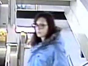 A woman sought in the assault of a girl wearing a hijab on the TTC on Dec. 10, 2015.