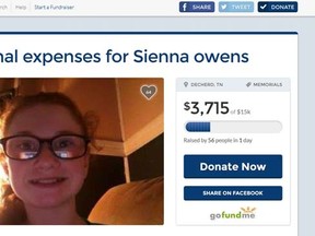 Sienna Dusk Owens, 11, shown in an image from a GoFundMe page was fatally shot in rural southern Tennessee Friday night, police said. (GoFundMe.com screengrab)