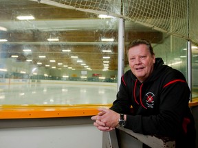 Murray Howard, who runs the George Bray Sports Association loves Glen Cairn arena for the "great ice," and good atmosphere in London. (MIKE HENSEN, The London Free Press)