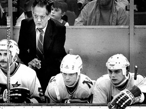 Glen Sonmor, the former Minnesota North Stars and University of Minnesota hockey coach died on Monday, Dec. 14, 2015. (Bruce Bisping/Star Tribune via AP)