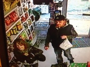 OPP is seeking the public's help identifying two suspects in a store theft. OPP handout.