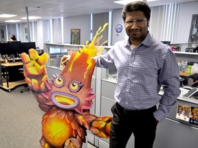 Vikas Gupta, CEO of Big Blue Bubble, at the mobile gaming company’s offices in London Ont. December 14, 2015. CHRIS MONTANINI\LONDONER\POSTMEDIA NETWORK