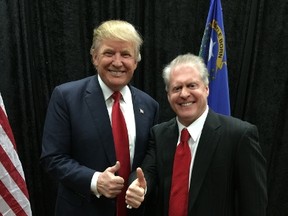 Donald Trump and Wayne Allyn Root in Las Vegas Monday, Dec. 14, 2015. (Supplied)