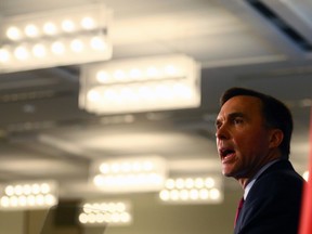 Canada’s Minister of Finance, Bill Morneau speaks at the Toronto Region Board of Trade meeting at the Hilton Hotel in Toronto on Monday December 14, 2015. (Dave Abel/Toronto Sun)