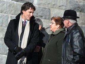 Justin Trudeau is seen here during a ceremony for the victims of the fire at the Résidence Le Havre, in L'Isle-Verte, on Saturday, February 1, 2014. Annie T. Roussel/Postmedia Network/File