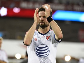 MLS All Star defender Drew Moor reacts after defeating Tottenham Hotspur in the 2015 MLS All Star Game July 29, 2015 in Denver. (Kyle Terada-USA TODAY Sports)