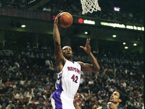 Former Toronto Raptors centre Art Long, seen in action against the Minnesota Timberwolves in 2003, was sent to prison on drug charges. (Postmedia Network file photo)
