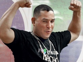 Former welterweight boxing champion Hector ‘Macho’ Camacho poses for photographers during the filming of the Upfront program of Univision TV in Guaynabo, in this October 14, 2010 file photo. (REUTERS/Alvin Baez/Files)