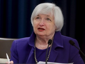 U.S. Federal Reserve Chairman Janet Yellen at a news conference to announce raised interest rates in Washington December 16, 2015. (REUTERS/Jonathan Ernst)