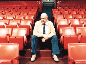 Former Leafs owner Harold Ballard seated at Maple Leaf Gardens in this undated photo. (Toronto Sun)