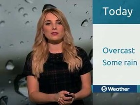 Weather reporter Sian Welby. (YouTube screengrab)