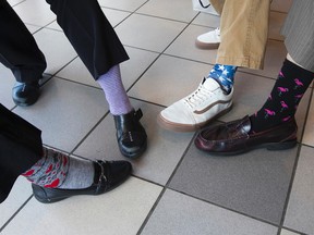 Siloam Mission hands out about 200 pairs of socks per day. (Alejandro A. Alvarez/AP file photo)