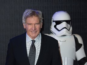 Harrison Ford attends the London premiere of "Star Wars - The Force Awakens," Dec. 17, 2015. (WENN.COM )