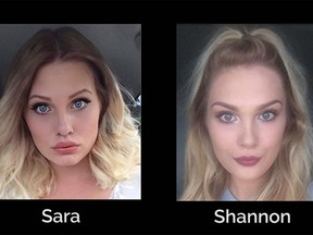Sweden's Sara Nordstrom, 17, (left) was matched with her Irish doppelganger Shannon Lonergan, 21, through website Twin Strangers. (YouTube Screenshot)