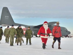 Santa Claus was spotted in Canada's north preparing for his busiest day of the year. NATO/TWITTER PIC