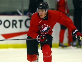 Lawson Crouse skates up the ice during Team Canada World Juniors practice at the Mastercard Centre in Toronto on Friday December 11, 2015. Dave Abel/Postmedia Network