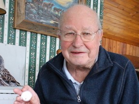 An NHL All-Star 13 times during the 50s and 60s, Glenn Hall shows off his new coin collection and other memorabilia in his Stony Plain home. - Mitch Goldenberg, Reporter/Examiner