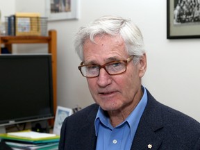 Queen's University economics professor Robin Boadway at his home office in Kingston. (Ian MacAlpine /The Whig-Standard)