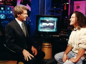 Bill Welychka interviews Harrison Ford. (Supplied photo)