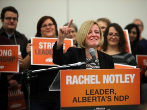 Premier Rachel Notley speaks to the Provincial council at Grant MacEwan in Edmonton, Alberta on December 12, 2015.  (Perry Mah/Edmonton Sun)