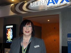 Galaxy Cinemas Sarnia general manager Mandy Millar is pictured in front of  the theatre's Ultra Audio Visual Experience auditorium on Friday, Dec. 18, 2015. Millar was impressed with the local turnout on opening night for Star Wars: The Force Awakens. Terry Bridge/Sarnia Observer/Postmedia Network