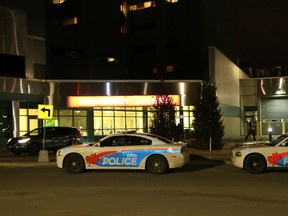Police responded to a weapons complaint at Health Sciences North in Sudbury on Saturday evening. John Lappa/The Sudbury Star/Postmedia Network